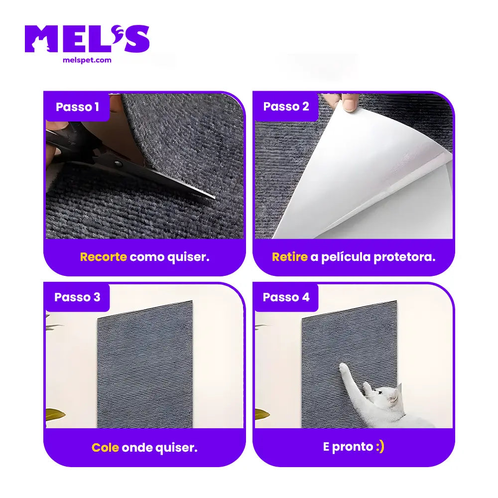 Adesivo Carpet Arranhador Protetor para Gatos - MEL'S